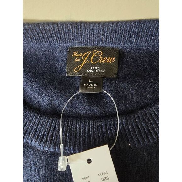 J. Crew Men's Cashmere Sweater Sz L New - Picture 5 of 6